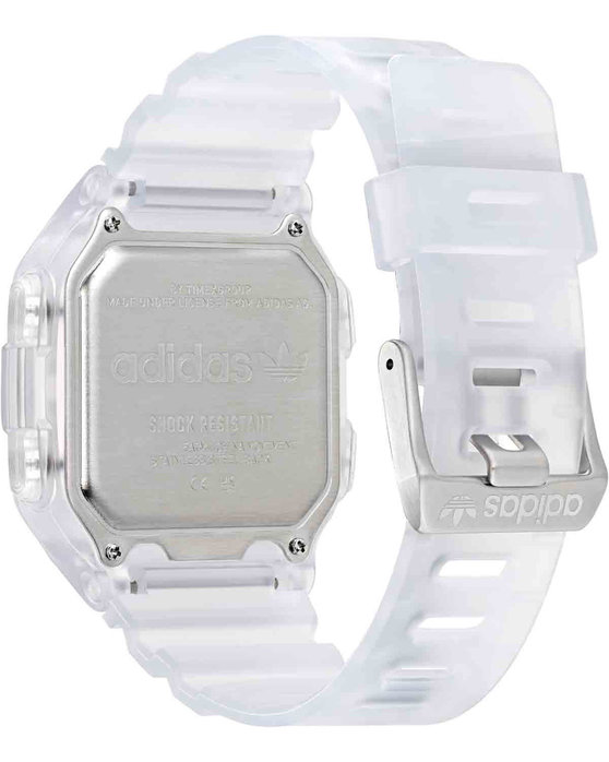 ADIDAS ORIGINALS Digital One GMT Chronograph White Plastic Strap
