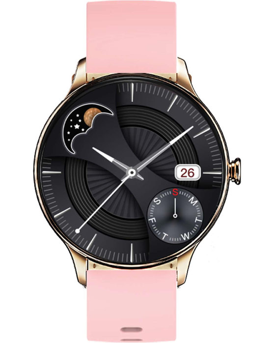 VOGUE Callisto Smartwatch Pink Silicone Strap