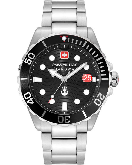 SWISS MILITARY HANOWA Offshore Diver II Silver Stainless Steel Bracelet