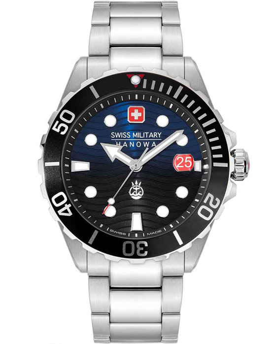 SWISS MILITARY HANOWA Offshore Diver II Silver Stainless Steel Bracelet
