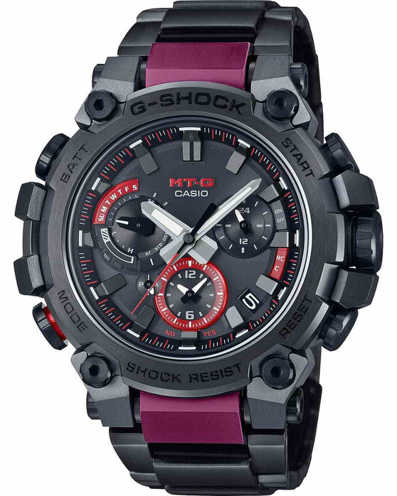 CASIO G-SHOCK Smartwatch Radio Controlled Tough Solar Dual Time Chronograph Two Tone Combined Materials Bracelet