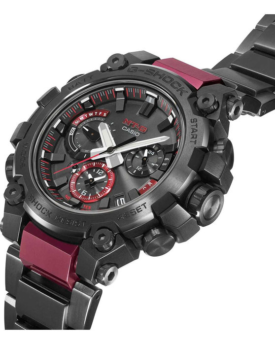 CASIO G-SHOCK Smartwatch Radio Controlled Tough Solar Dual Time Chronograph Two Tone Combined Materials Bracelet