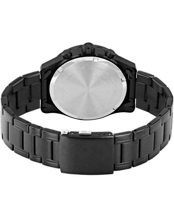CITIZEN Chronograph Black Stainless Steel Bracelet