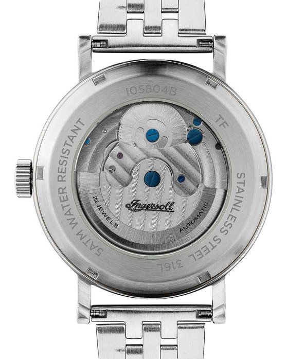 INGERSOLL Charles Automatic Silver Stainless Steel Bracelet