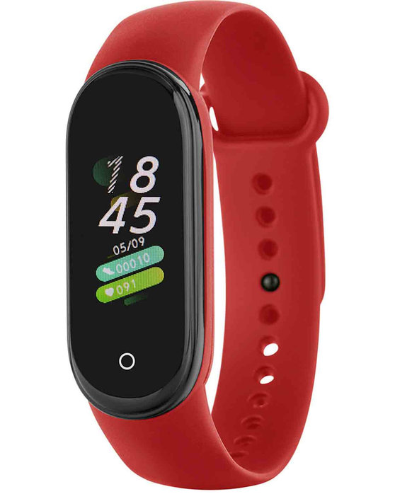 MAREA Smartwatch Red Rubber Strap