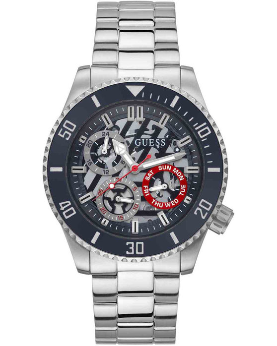 GUESS Axle Silver Stainless Steel Bracelet