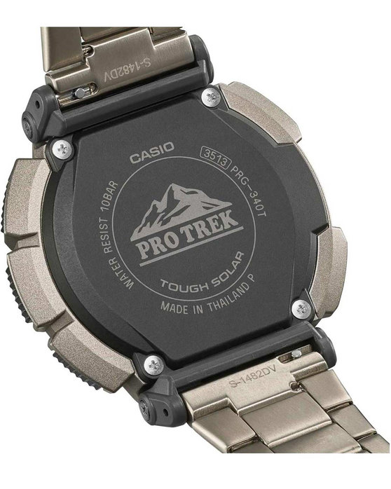 CASIO Protrek Tough Solar Chronograph Grey Titanium Bracelet
