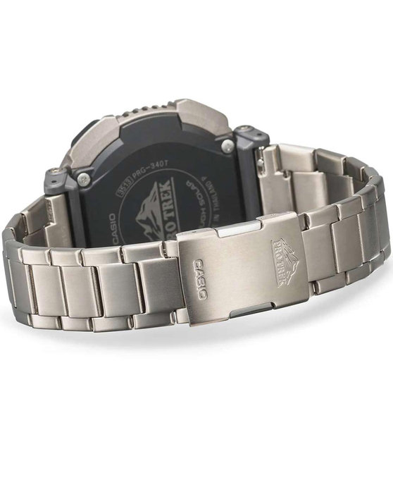 CASIO Protrek Tough Solar Chronograph Grey Titanium Bracelet