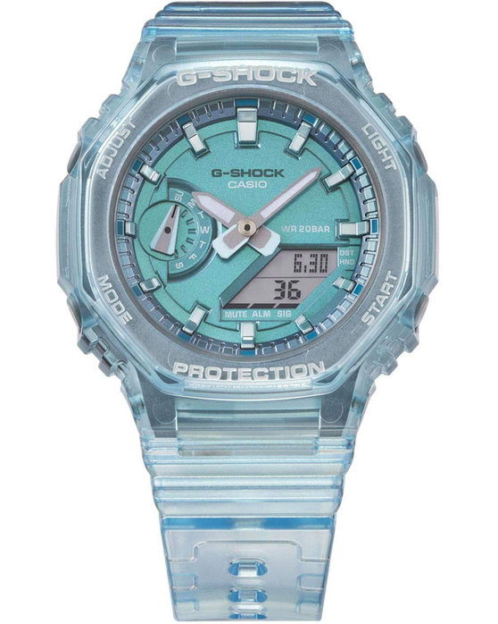 CASIO G-SHOCK Chronograph Turquoise Rubber Strap