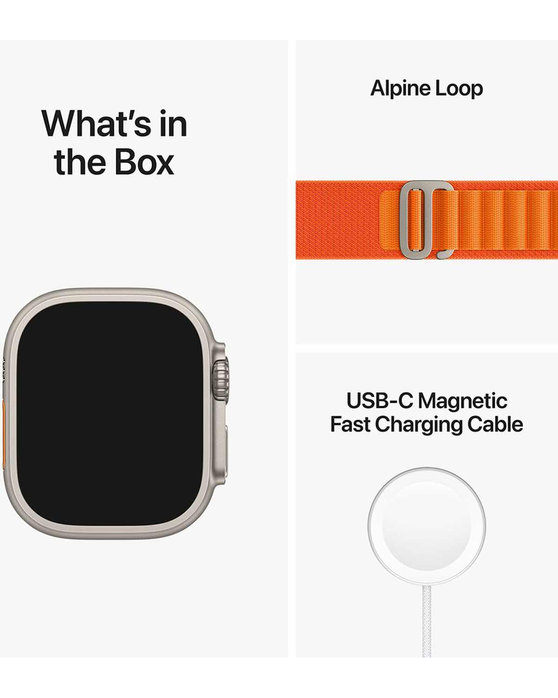 Apple Watch Ultra GPS + Cellular 49mm with Orange Alpine Loop - Small