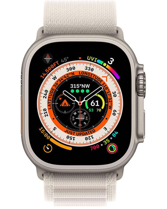 Apple Watch Ultra GPS + Cellular 49mm with Starlight Alpine Loop - Medium