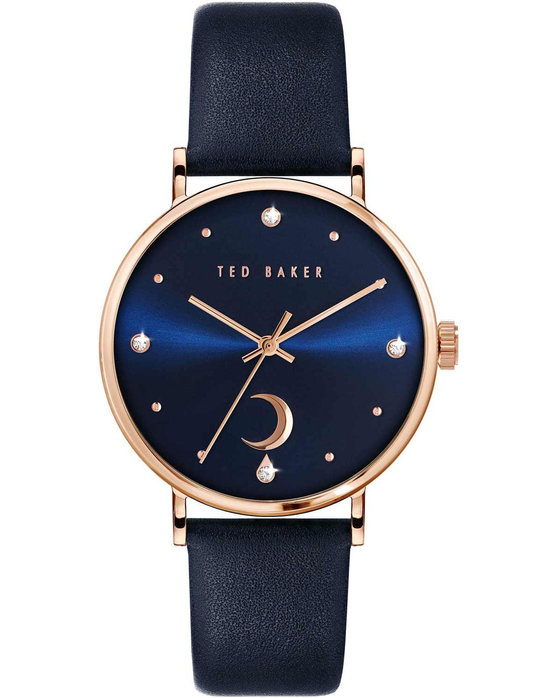 TED BAKER Phylipa Moon Crystals Blue Leather Strap