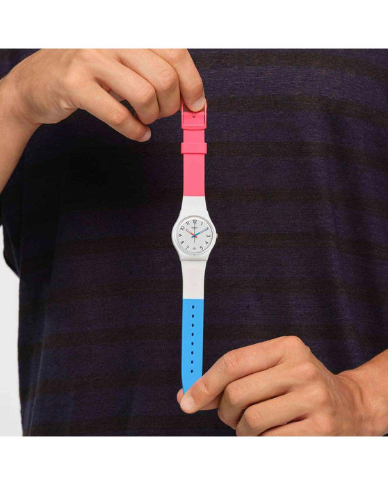 SWATCH Gent Biosourced Gent In The Block Multicolor Silicone Strap