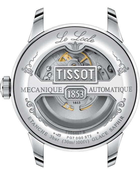TISSOT T-Classic Le Locle Open Heart Automatic Brown Leather Strap