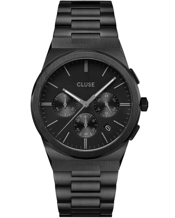 CLUSE Vigoureux Chronograph Black Stainless Steel Bracelet
