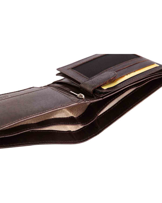 Mens Dark Brown Leather Wallet