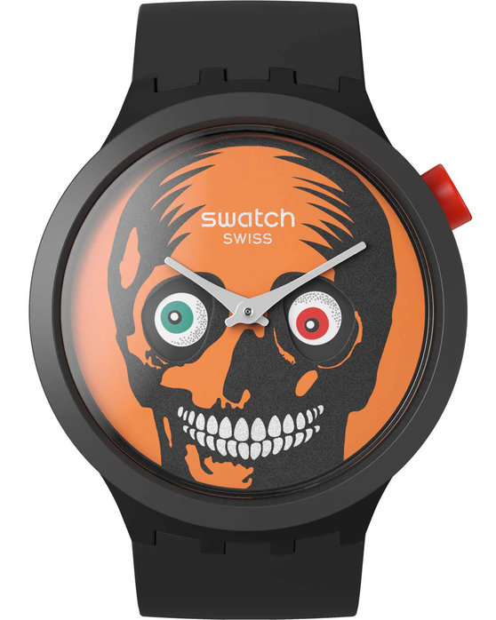 SWATCH Halloween It's Spooky Time Black Silicone Strap