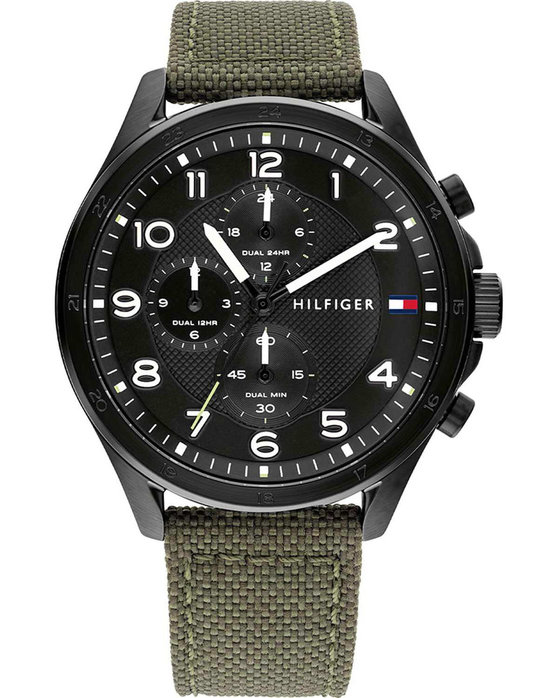 Tommy HILFIGER Casual Dual Time Khaki Fabric Strap