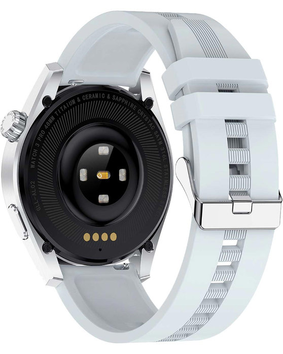 DAS.4 SG48 Smartwatch Silver Silicone Strap