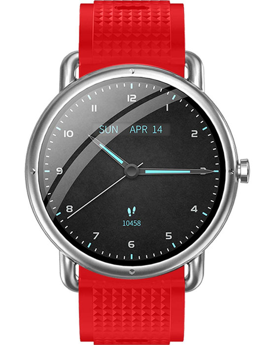 DAS.4 SG65 Smartwatch Red Silicone Strap