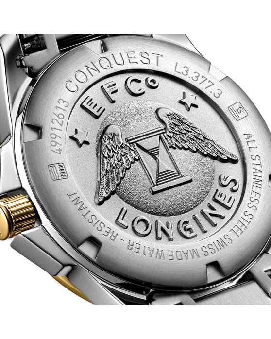 LONGINES Conquest Diamonds Two Tone Stainless Steel Bracelet