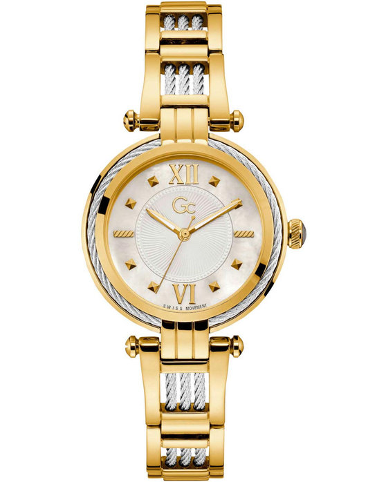 GUESS Collection Cable Bijou Two Tone Stainless Steel Bracelet