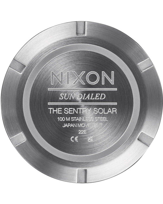 NIXON Sentry Solar Silver Stainless Steel Bracelet