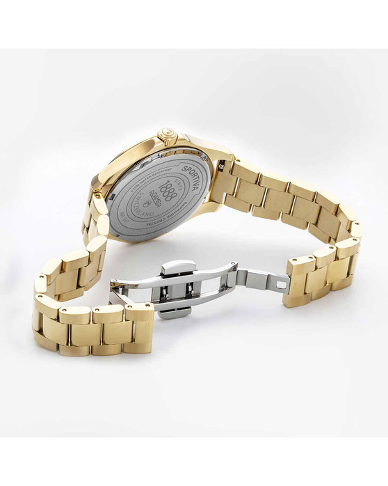 ROAMER Sportiva Diamonds Gold Stainless Steel Bracelet Gift Set