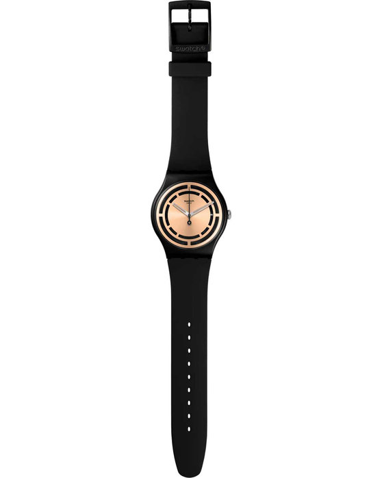 SWATCH Clear Sign Black Silicone Strap