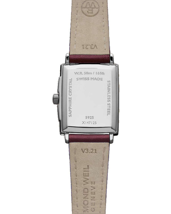 RAYMOND WEIL Toccata Diamonds Red Leather Strap