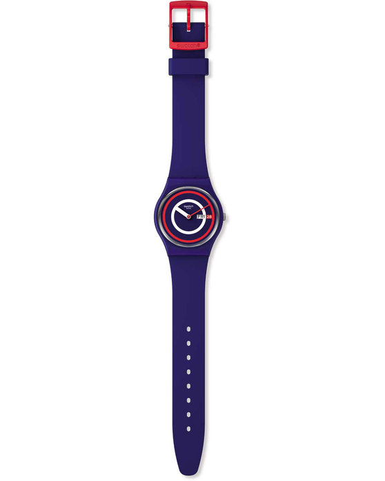 SWATCH Swatch Blue To Basics Blue Silicone Strap