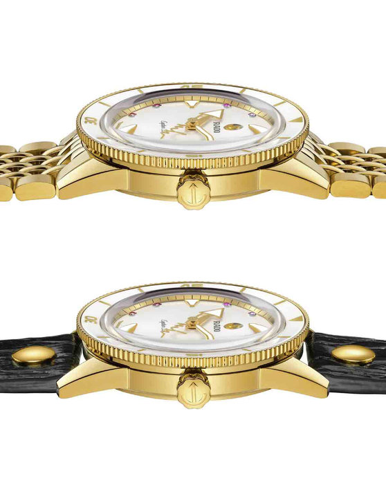 RADO Captain Cook x Marina Hoermanseder Heartbeat Gold Stainless Steel Bracelet (R32117708)