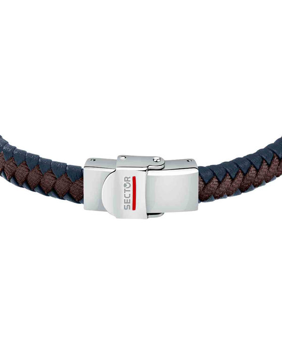 SECTOR Bandy Men's Stainless Steel and Leather Bracelet