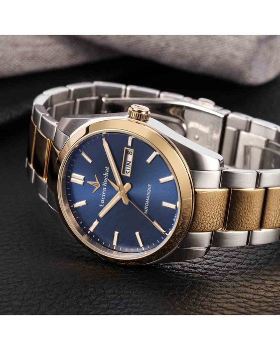 LUCIEN ROCHAT Leman Automatic Two Tone Stainless Steel Bracelet