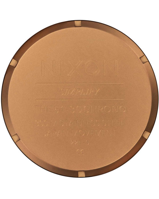 NIXON 51-30 Heavy Hitter Chronograph Brown Stainless Steel Bracelet