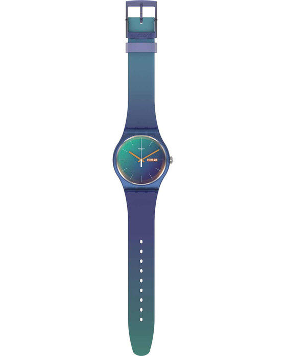 SWATCH Fade To Teal Multicolor Silicone Strap