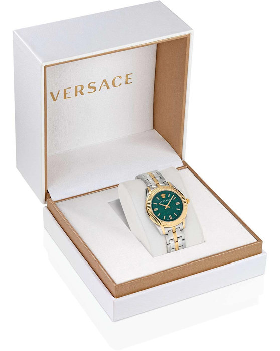 VERSACE Greca Time Lady Two Tone Stainless Steel Bracelet