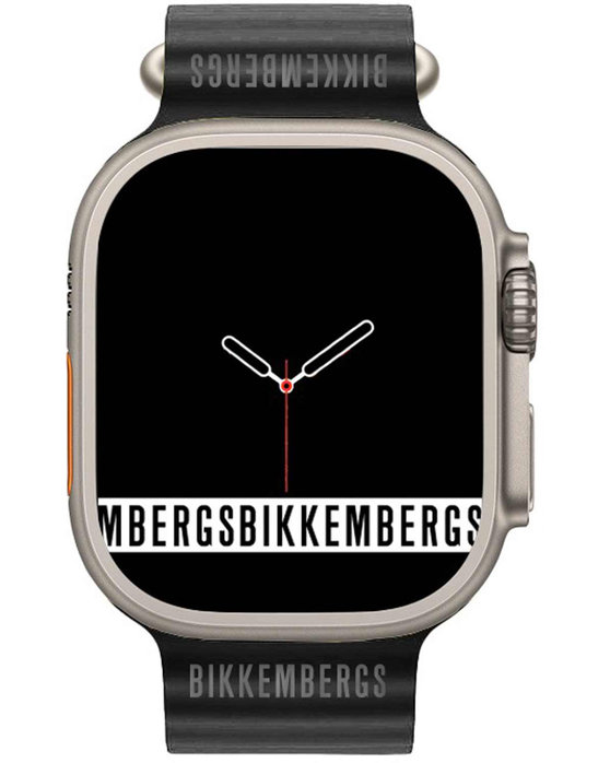 BIKKEMBERGS Big Smartwatch Black Silicone Strap