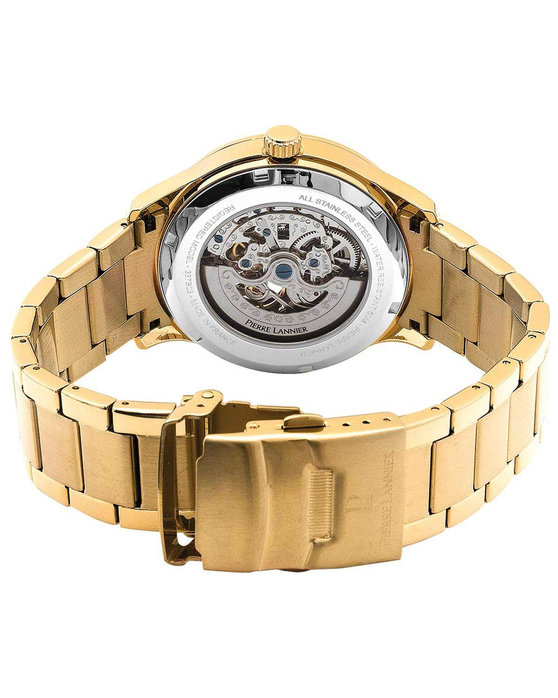 PIERRE LANNIER Fleuret Automatic Gold Stainless Steel Bracelet