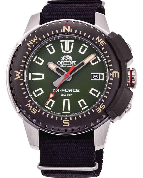 ORIENT Sports M-Force Land Automatic Green Fabric Strap