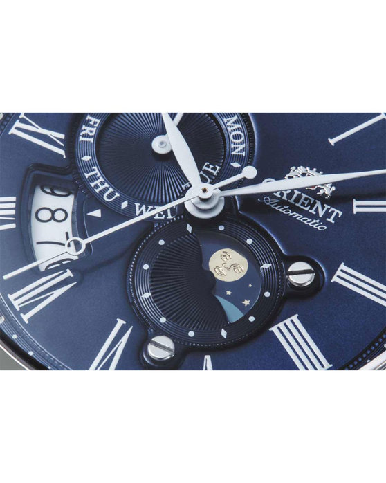 ORIENT Classic Sun and Moon Automatic Blue Leather Strap