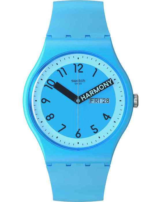 SWATCH Proudly Blue Light Blue Silicone Strap