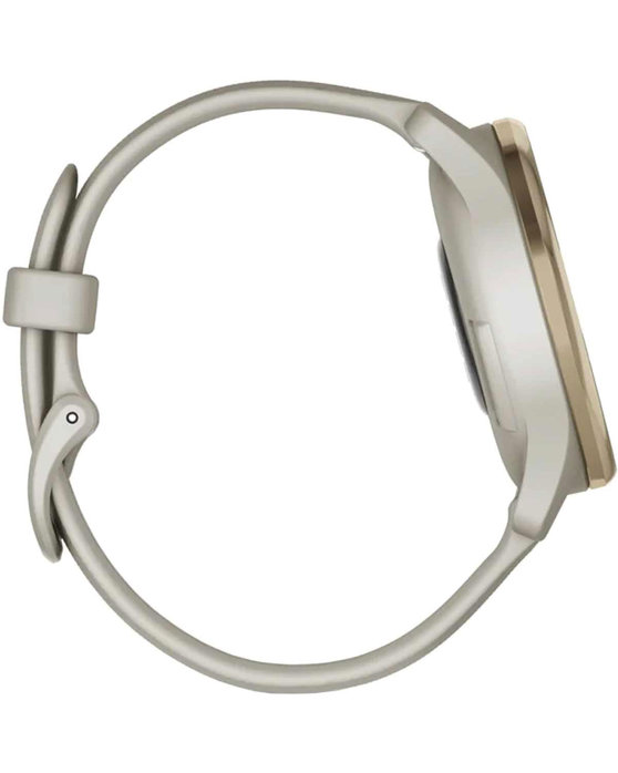 GARMIN Vivomove Trend Cream Gold Bezel with French Grey Case and Silicone Band