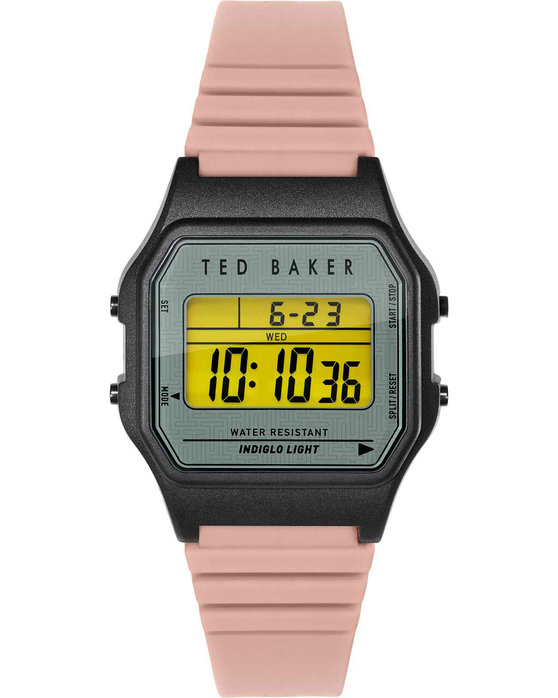 TED BAKER TED 80s Chronograph Pink Silicone Strap