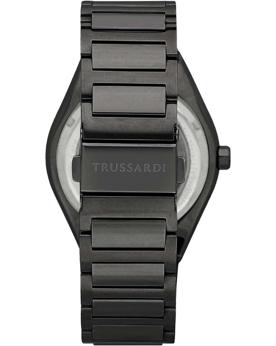 TRUSSARDI Brink Automatic Black Metallic Bracelet