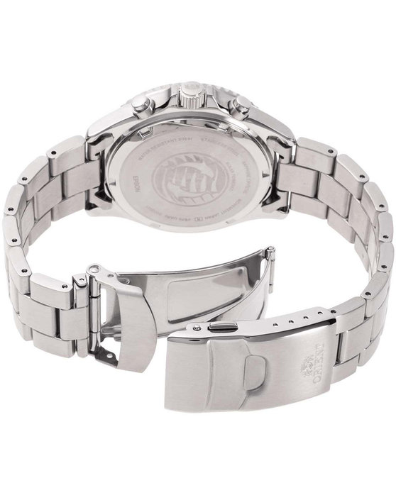 ORIENT Sports Mako Solar Chronograph Silver Stainless Steel Bracelet