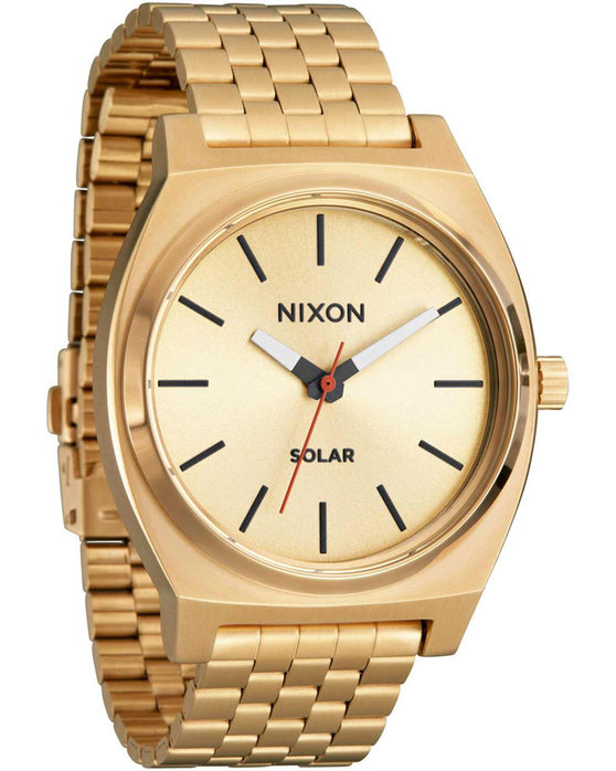NIXON Time Teller Solar Gold Stainless Steel Bracelet