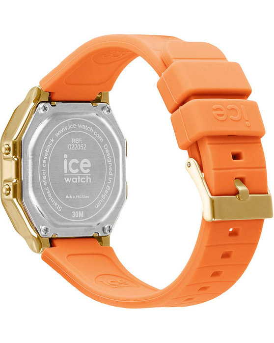 ICE WATCH Digit Retro Chronograph Orange Silicone Strap (S)