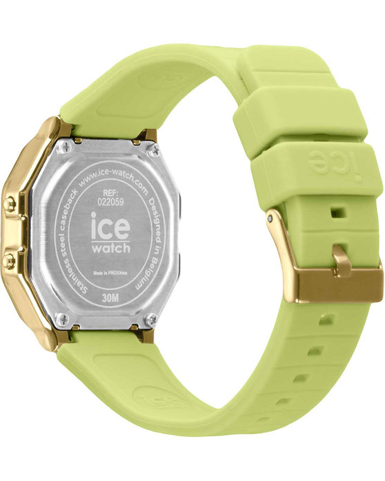 ICE WATCH Digit Retro Chronograph Green Silicone Strap (S)