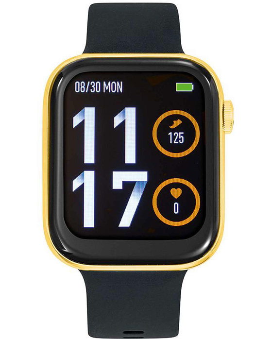 TEKDAY Smartwatch Black Silicone Strap